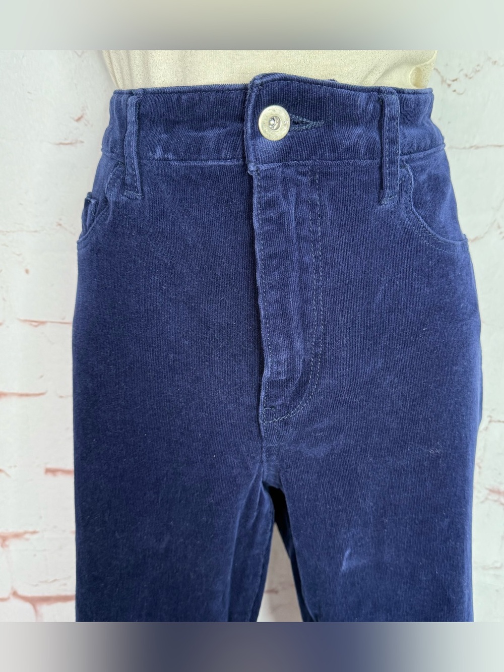 ANTHROPOLOGIE PILCRO Plus Size 32 High Rise Skinny Navy Corduroy 35” Waist Jeans - Picture 16 of 16